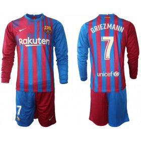 Koszulka FC Barcelona Antoine Griezmann 7  Dziecięca Główna 2021-2022 - Koszulki Piłkarskie(L/S)
